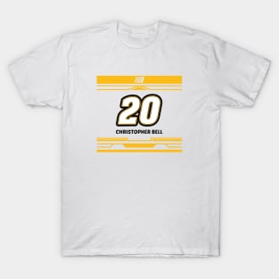 Christopher Bell yellow #20 2024 NASCAR art design T-Shirt